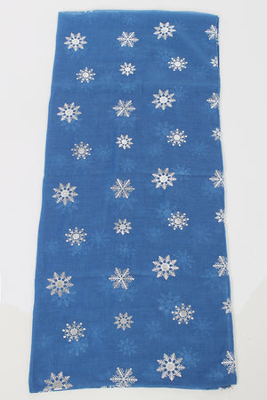 PTINF2006 - Foil Snow Flake Infinity Scarf - David and Young Wholesale