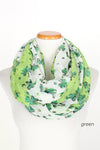 PTINF902 - Border shamrocks infinity scarf 30"x70" - David and Young Fashion Accessories