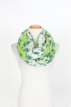 PTINF902 - Border shamrocks infinity scarf 30"x70" - David and Young Fashion Accessories