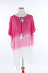 SROP70018 - Dip Dye Shawl with Tassels 40" X 33" - David and Young Fashion Accessories