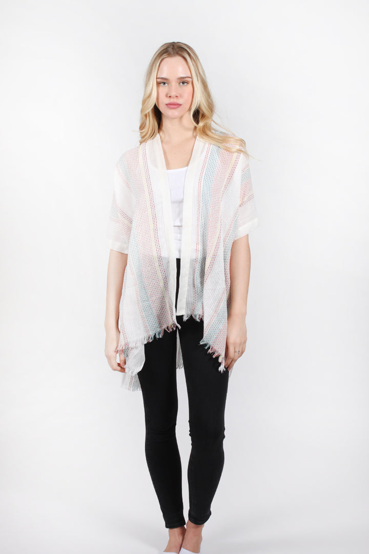SRTO169 - Multi Color Yarn Dye Viscose Shawl - David and Young Fashion Accessories
