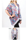 SRTO175 - Floral Printed Tie Front Shawl "30X31" - David and Young Fashion Accessories