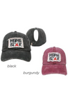 FWCAPT923 - Ponyflo Cap with "Mama Bear" Embroidery - David and Young Fashion Accessories