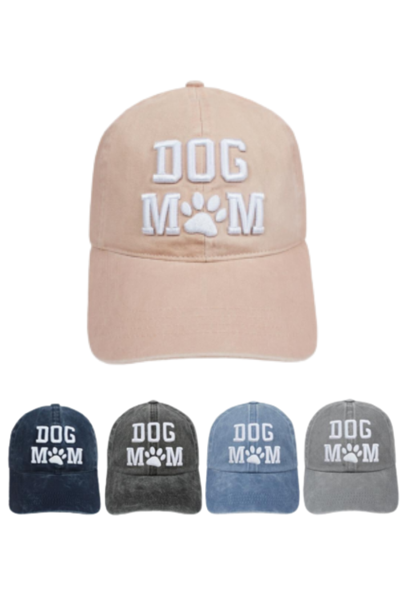 FWCAP262 - 3D DOG MOM Embroidery Baseball cap