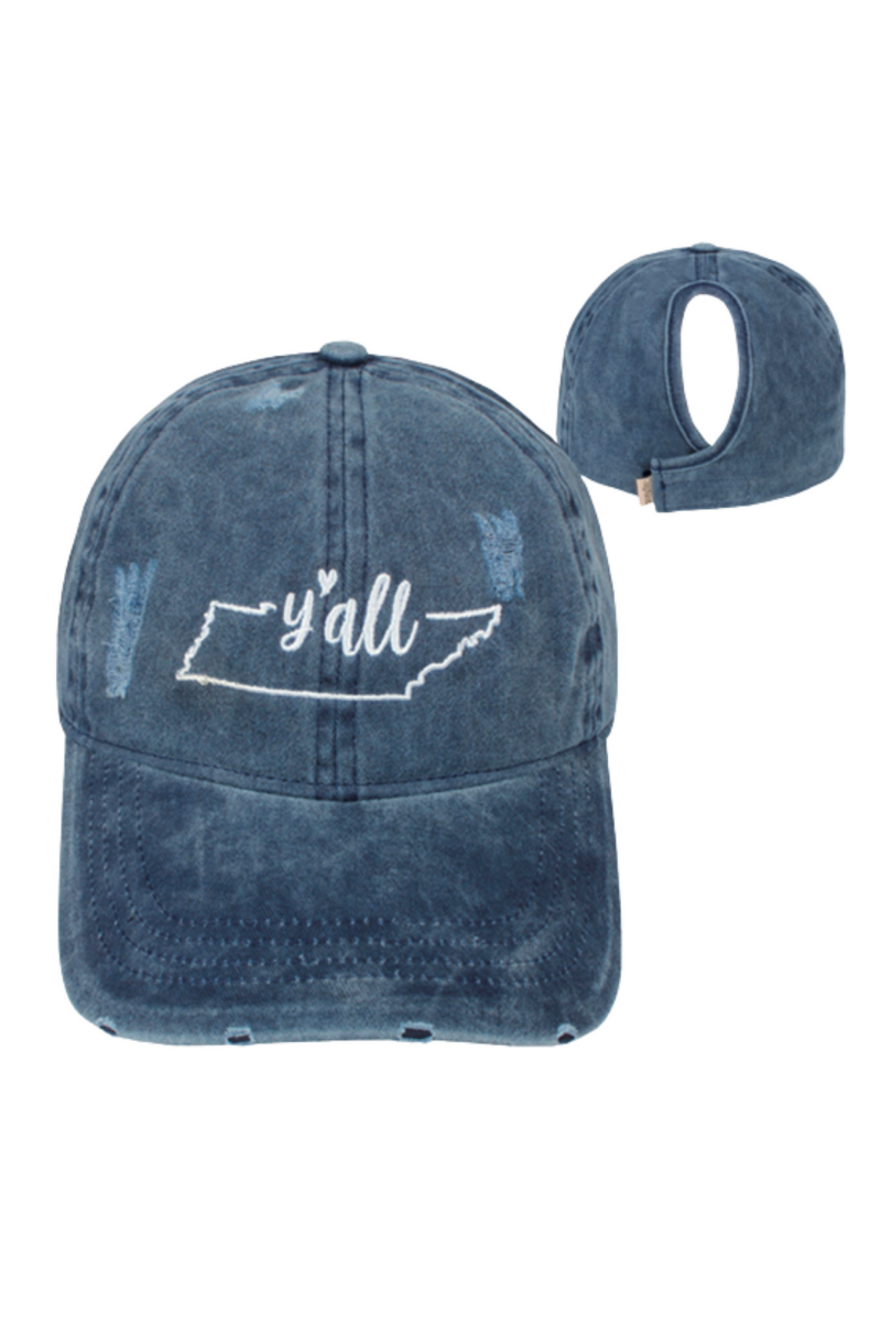 DCAPT1179T - Tennesse Y'all distressed baseball cap