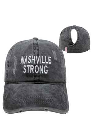 LCAPT1265D - Nashville Strong Distressed Baseball Cap