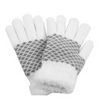 PTGL1182 - Diamond Knit Cozy Gloves with Chenille Lining