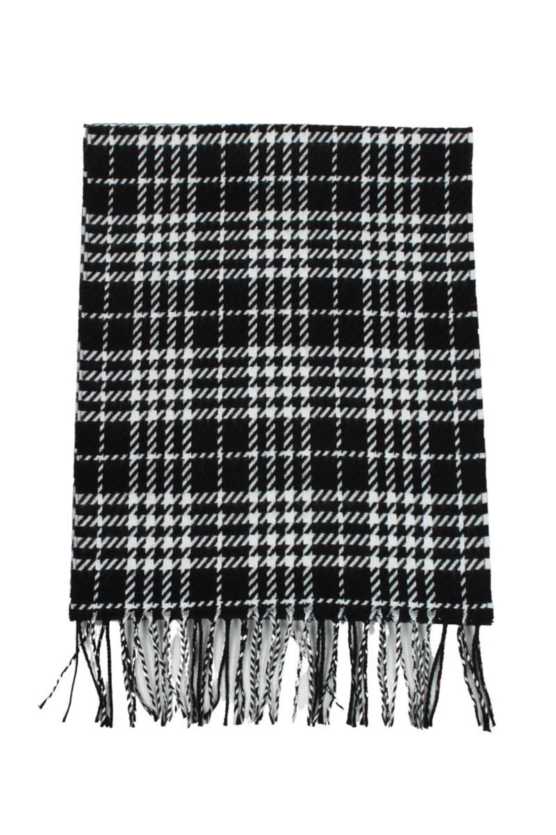 ZDB20045 - Black Plaid Softer Than Cashmere Scarf 12