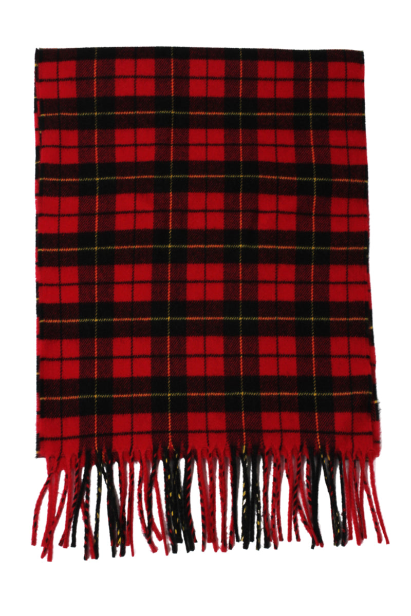 ZTW20002 - Red Black Plaid Softer Than Cashmere Scarf 12" x 72"