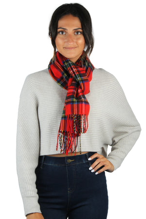 ZTW316 -  Tartan Plaid Softer Than Cashmere™ - Cashmere Touch Scarves - David and Young Wholesale