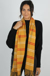 ZTW3170 - Mustard Plaid Softer Than Cashmere Scarf 12X72